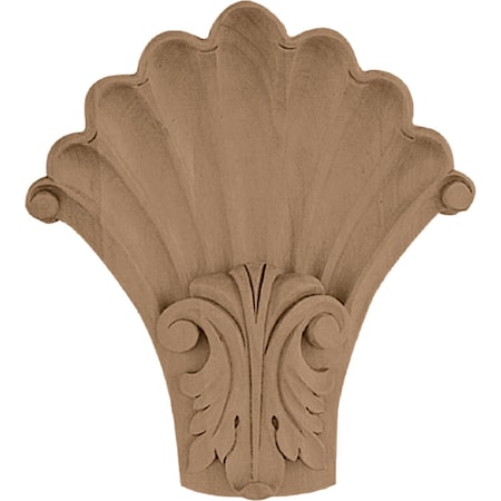 Ekena Millwork 5 1/4"W x 2"D x 6 1/2"H Medium Acanthus in Shell Corbel, Alder COR05X01X06SHAL